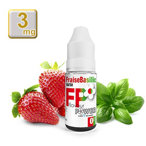 E-liquide Flavour Power Fraise Basilic 50/50 10 ml en 3 mg