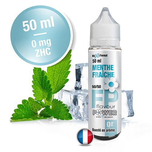 E-liquide Flavour Power 50/50 Menthe Fraîche à booster en 50ml