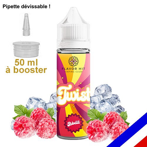 E-liquide Twist 50/50 à booster Rubellit - Framboise Crumble -50 ml