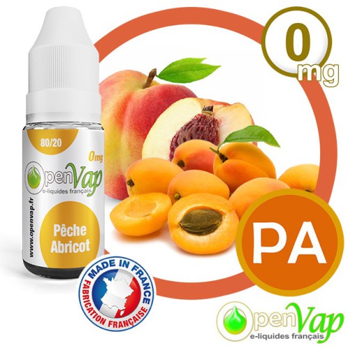 E-liquide Openvap saveur Pêche Abricot PA 10 ml en 0 mg