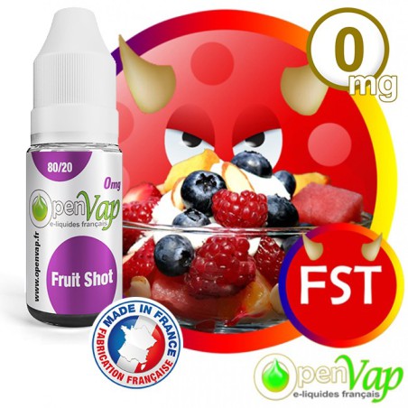 E-liquide Fruit - Shot Openvap saveurs fruités FST 10 ml en 0 mg