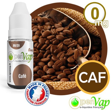 E-liquide Openvap goût Café CAF 10 ml en 0 mg