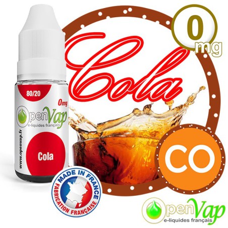 E-liquide Openvap saveur Cola CO 10 ml en 0 mg