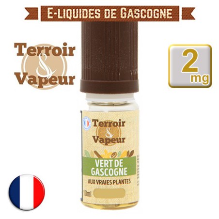 E-liquide Vert de Gascogne - Terroir et Vapeur - 10 ml en 2 mg