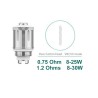 Résistances Eleaf GS Air 0.75 et 1.2 Ohms pour clearomiseur GS AIR, GS AIR 2, GS AIR M, GS TANK - Boite de 5 unités