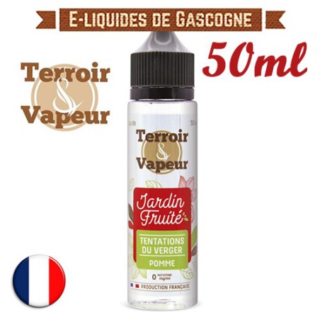 E-liquide Jardin Fruité Terroir Vapeur - Tentations du Verger - Pomme en 50ml