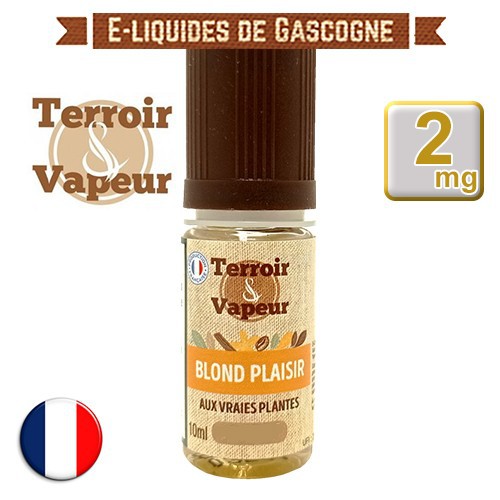 E-liquide Blond Plaisir - Terroir et Vapeur - 10 ml en 2 mg