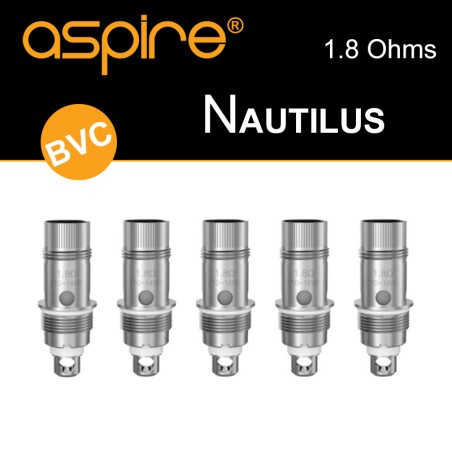 Résistances Aspire Nautilus BVC 1.8 Ohms