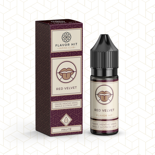 E-liquide Flavor Hit 50/50 Red Velvet - Fraise/Menthe/Basilic/Citron vert - 10 ml