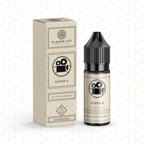 E-liquide Flavor Hit 50/50 Super 8 - Pop Corn Caramélisé - 10 ml