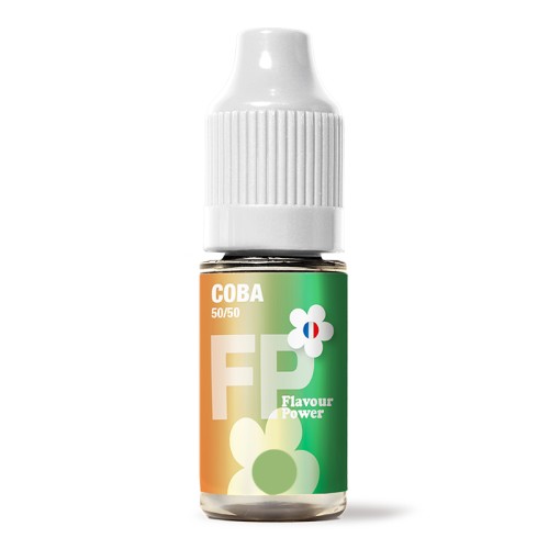 E-liquide Flavour Power 50/50 Coba - Pêche/Chlorophylle/Abricot 10 ml