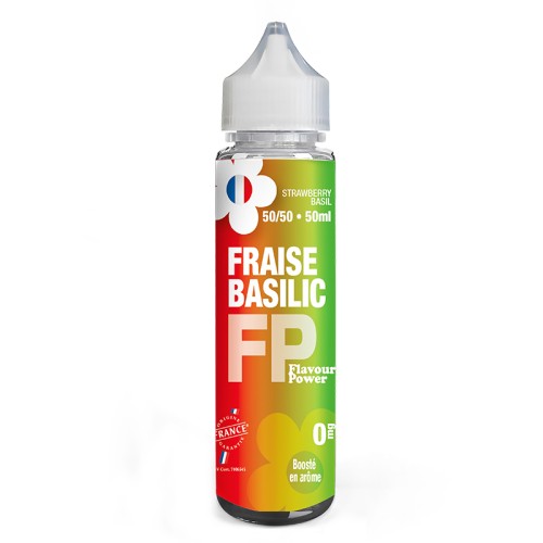 E-liquide Flavour Power 50/50 Fraise Basilic à booster en 50ml
