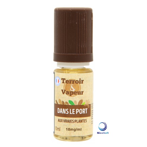 E-liquide Dans le Port sel de nicotine 18 mg/ml Nicosoft - Terroir et Vapeur - 10 ml